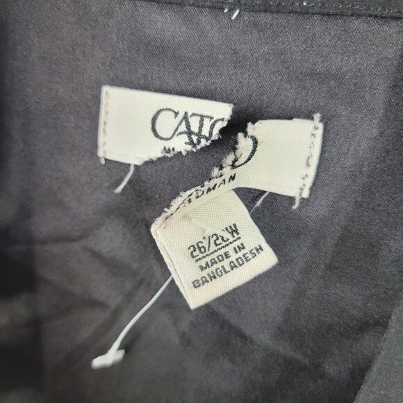 Cato Blazer Jacket Plus 26 28 black Open Front Moto 26W 28W Rivets Alt Corporate - Picture 5 of 6